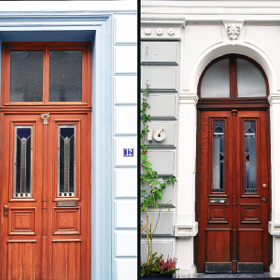 Gastaltung von Hauseingangstüren in Privathäusern